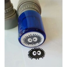 學生卡通印章 獎勵印章宮崎駿動漫龍小貓吉吉貓波妞千尋無臉男光敏印章獎勵孩子, 1個, 38黑色黑球  送黑色印油