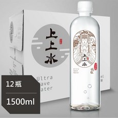 上上水 白沙屯遠紅外線鹼性水 12罐(1500ml/罐) 鹼性水 天然礦泉水 中央山脈南平山系, 1個