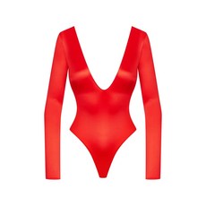 메종클로즈 오픈 백 긴소매 바디수트