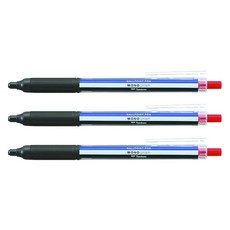 MONO 그래프 라이트 C 유성 볼펜 0.38mm, 3개, 레드