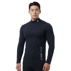 김영주 골프 남성 에어텐션 슬림핏 스판 이너웨어 반폴라 긴팔 티셔츠