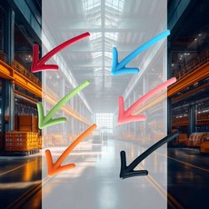 화살표 자석 6P 냉장고 마그네틱 화이트보드 메모 마그넷 다용도