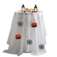 할로윈 장식 식탁보 호박 유령 식탁 커피 테이블보 소품 배경, F 디자인 (100x150cm), 1개