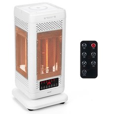 한경희생활과학 1초발열 오방향 리모컨형 카본 전기난로, HAAN-H3000A, 화이트