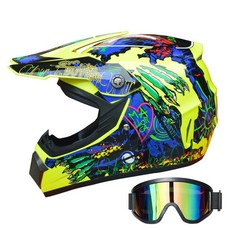 JINGHENG Makone 헬멧 산악 MTB 자전거 풀 페이스, 4호화이트,윈드실드, 1개