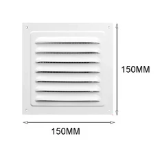 알루미늄 통풍루버 방범창 블라인드 에어벤트 그릴 환기 커버 금속 창문 사각형 환기구 벌레망 합금 난방 냉방 환기판, [04] 150x150mm
