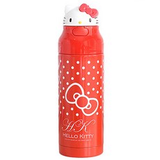 헬로키티 슬림 스테인레스 물통, 혼합 색상, 220ml, 1개
