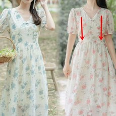 수유 원피스 여름 반팔 쉬폰 드레스 긴치마