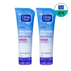 클린앤클리어 딥 액션 블랙헤드 데일리 클렌징 폼, 100g, 2개
