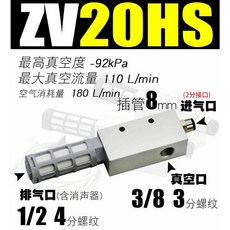 ZPCAC 真空發生器 ZV20HS