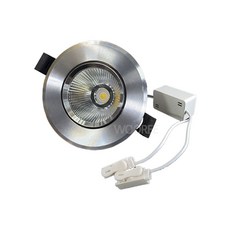 LED할로겐 매입등 COB 3인치5W(크롬) 주광색 전구색 일체형, 1개