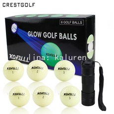 【崇德店】高爾夫夜光球熒光球 夜場練習球高爾夫發光球 商務饋贈禮品球6個/盒, 1個