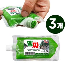X경단 벵짜 짜서쓰는 벵에돔경단 튜브형 파래 해조류 첨가 벵에미끼 벵에경단 벵에돔미끼 낚시경단, 3개, 150g