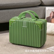 핸드 수하물 14 인치 메이크업 박스 휴일 선물 소형 미니 여행 비밀번호 박스 보관 가방, 14인치 【23.15.32】, 짙은 녹색