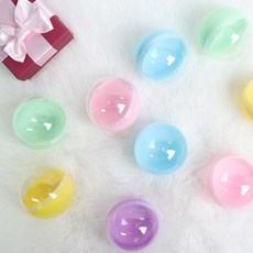 뮤즈 파스텔 컬러 원형 뽑기캡슐 대 7cm 10개 / 5컬러x2P 경품 뽑기볼 빈캡슐볼, 1세트