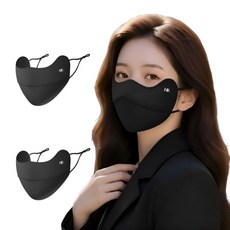 NICKKIM 닉킴 자외선차단 마스크 1+1, 1+1마스크 (블랙+블랙), 1세트