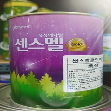 KCC 센스멜골드 흑색 무광 1L 목재 철재용 에나멜페인트 유성, 1개
