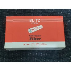 【BLITZ】瑞士進口9MM濾芯40隻裝 閃電牌濾嘴 菸嘴 有效過濾焦油尼古丁, 1個, 200隻