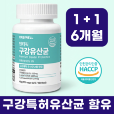 오르비웰 덴티픽 구강 유산균 MG 특허 유산균 2종, 2박스, 90회분