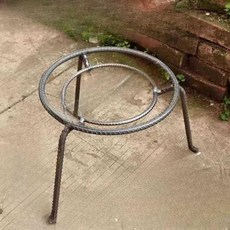 버너 불판 캠핑 그릴 냄비 받침대 삼발이 그리들 이중고리 주철 얇은 이중 고리, 1. 얇은 이중 고리, 1개