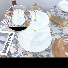 쌍문상회 골드 디저트트레이 디저트접시 3단트레이 디저트3단트레이 디저트 로얄 3단디저트트레이 스탠드 케이크 트레이 3단 40872EA