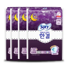 쏘피한결 쏘피 바디피트 한결 슈퍼롱 20P x 4개, 단일구성, 오버나이트/슈퍼플러스