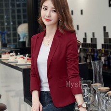 [Myshe]여성 정장자켓 슬림핏 오피스룩 숏자켓 QLTT423XF06