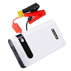 차량 오토바이 점프스타터 자동차 조명 배터리 방전, 12000mAh 럭셔리 구성 화이트, 1개, 13cm