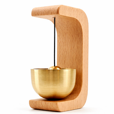 PP4M 원목 문종 자석 도어벨 현관문 출입문 미니종, 내추럴