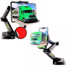 Truckules 태블릿마운트 패드거치대 탭고정 세미 트럭 태블릿 마운트 + DP & 그린 휴대폰 헤비 듀티 및 아이패드 홀더 대시보드 윈드실드 윈도우용 장치 초안정 흡입 컵1