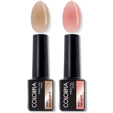 칼라피아 원스텝 퍼펙트젤 시럽 젤네일 세트, 1세트, 05. 모카라떼+핑크라떼