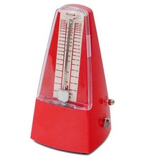 日本製 Nikko 鋼琴節拍器 機械發條節拍器 鐘擺節拍器 原木節拍器 透明節拍器 三角節拍器, 經典(紅), 1個