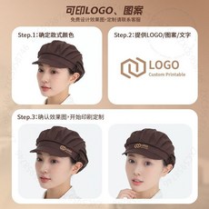 廚師帽 廚房防油煙帽 防塵帽子 工人帽子 餐飲工廠 小吃店工作帽 AFE20GT01A, 1個, 淺藍#半網（防塵-兼顧透氣）,韓式# 10衹裝