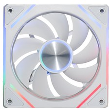 쿨링팬 ARGB LED 120mm 컴퓨터 케이스쿨러 팬, LM120ARWR 화이트 흡기, 1개, 화이트 흡기