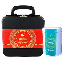 龍源茶品 杉林溪國際典藏手提鐵禮盒, 2個, 紅色腰封, 茶葉30g