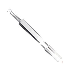 미세 작업 핀셋 스티커핀셋, L자형