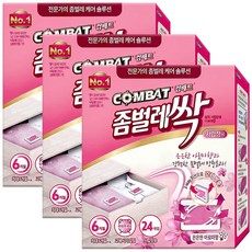 [트윈스몰] 컴배트 좀벌레싹 서랍용 24개입 아로마향 방충효과 최대6개월, 12g, 3개