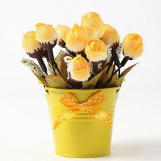 [생활의힘]미니 조화 화분 납골당꽃 인조꽃 소품 인테리어 엘레강스, 본상품