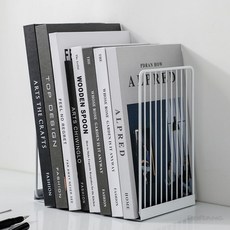 L자 북엔드 2P세트 화이트 고정대