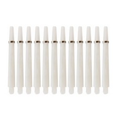 링 2BA 4.5mm 나사산 다트 샤프트가 있는 12Pc 투명 플라스틱 다트 샤프트, White, 45mm