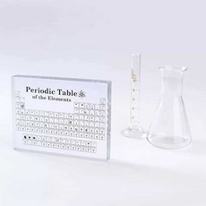 원소주기율표 원소기호 표본 화학 아크릴 과학 교구 150x114x20MM, 5. 컬러150x114x20MM+조명USB