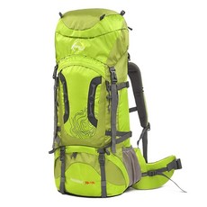 Wind Tour 아웃도어 60L 립스톱 트레킹 백 스포츠 백팩 등반 사이클링용 레인 커버 포함 초록색. 대형 사이클링, Wind Tour 아웃도어 60L 립스톱 트레킹 백 스