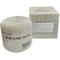 3W 슬리핑팩 크리스탈 화이트 수면팩 100ml, 1개, 1매입