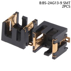블랙 플라스틱 단추 코인 셀 배터리 소켓 거치대 2 X AG 3 LR44 용, style 2, 1개