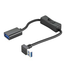 PC 컴퓨터 USB 램프 팬용 스위치가 있는 USB 3.0 확장 케이블 남성에서 여성으로 고데이터 전송, 05 90 degree A_02 0.3m, [05] 90 degree A