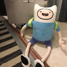 핀과 제이크의 어드벤처 타임 Adventure Time 제이크 핀 비모 캐릭터 굿즈 봉제인형 크로스백, 핀인형-42cm