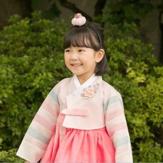 소담예인 여아용 달새론 한복+국내생산 복주머니