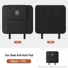 가죽 자동차 킥 패드 시트 백 프로텍터 보관 포켓, 1개, 3. 1pc-black