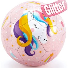 펌프 메시 백을 가진 를 위한 할랜드 사이즈 3 축구공 - 공룡 볼 세트 외부백야드3-4-5-8세 야외 장난감 3세 게임 축구 생일, Unicorns