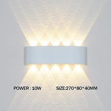 알루미늄 LED 벽등 110V 완벽방수등 실외 상하 계단 복도 정원등, [03] 10W, [07] Natural White 4000K